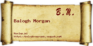 Balogh Morgan névjegykártya